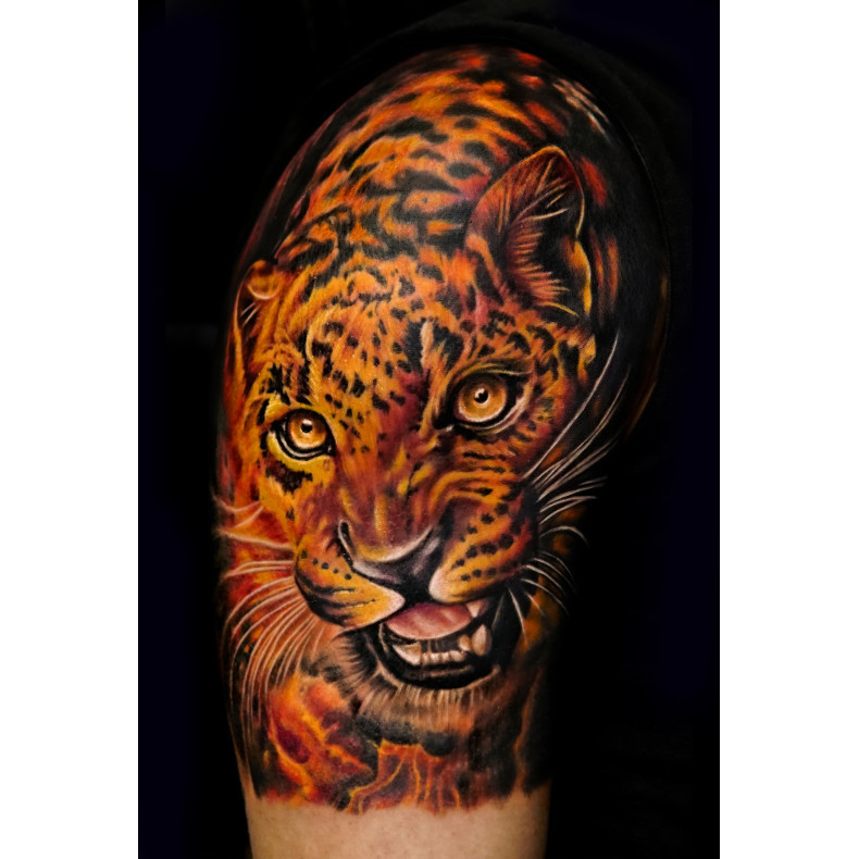 Realistik Leopar Dövmesi